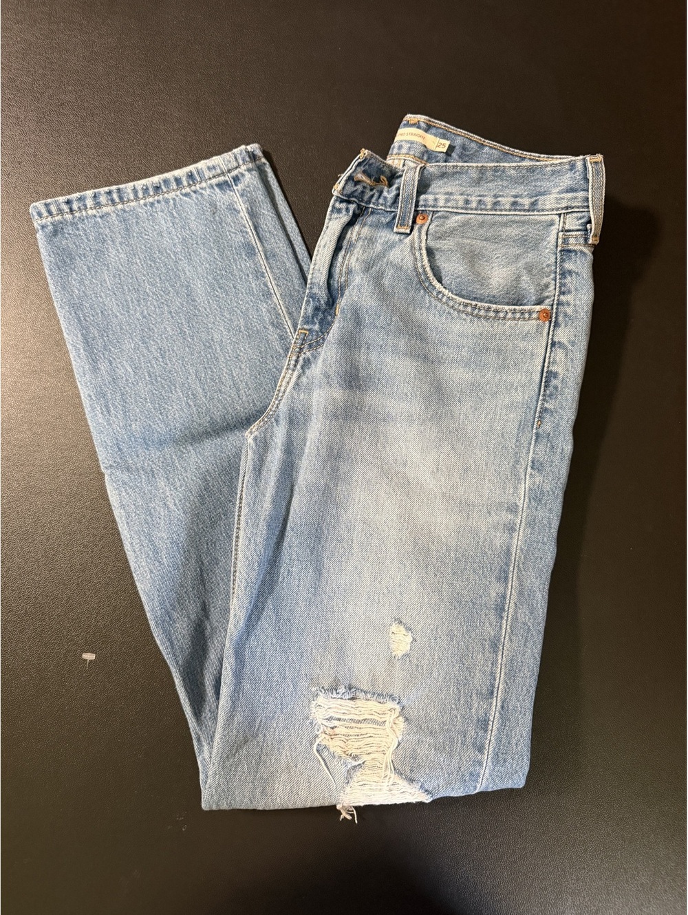 Levi's Low Pro Straight Light Wash Jeans Size 25
